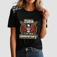 thumbnail image 6 of vigerkar 4th of July Outfits for Women USA Patriotic Shirts for Women Short Sleeve Red White and Blue Shirts American Flag Summer Tops (Light Gray, 4XL), 6 of 6