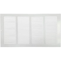 Hart & Cooley 650 Series 16" x 8" White Flat Wall Return Air Grille #043139 (Fits a 16"W x 8"H Hole)