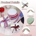 thumbnail image 3 of Uxcell 3/8" Red White Green Striped Grosgrain Ribbon 55 Yard Polyester Stripe Ribbon, 3 of 6