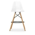 thumbnail image 2 of Aron Living Pyramid 28" Plastic and Wood Counter Stool in Clear  (Set Of 4), 2 of 6
