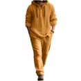 thumbnail image 6 of YABCSAZ Men's 2 Piece Cotton Linen Sets Casual Long Sleeve Button Hoodie and Loose Pants Set Beach Vacation Outfits Casual Lightweight Lounge Sets, 6 of 7