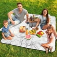 thumbnail image 7 of Elegant Line Art Blooming Flowers Branch Waterproof Picnic Blanket with Foldable Zipper, Suitable for Outdoor Use, Suitable for Travel, Camping, Beaches, Parks, Grasslands, Picnic Blanket Accessories, 7 of 7