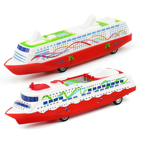 TIMIFIS Huili Ship 2 Pcs Modèles Paquebot Yacht Modèle Collection Jouet Plastique Modèles Jouets Garçon Ornement en Plastique Jouet Éducation