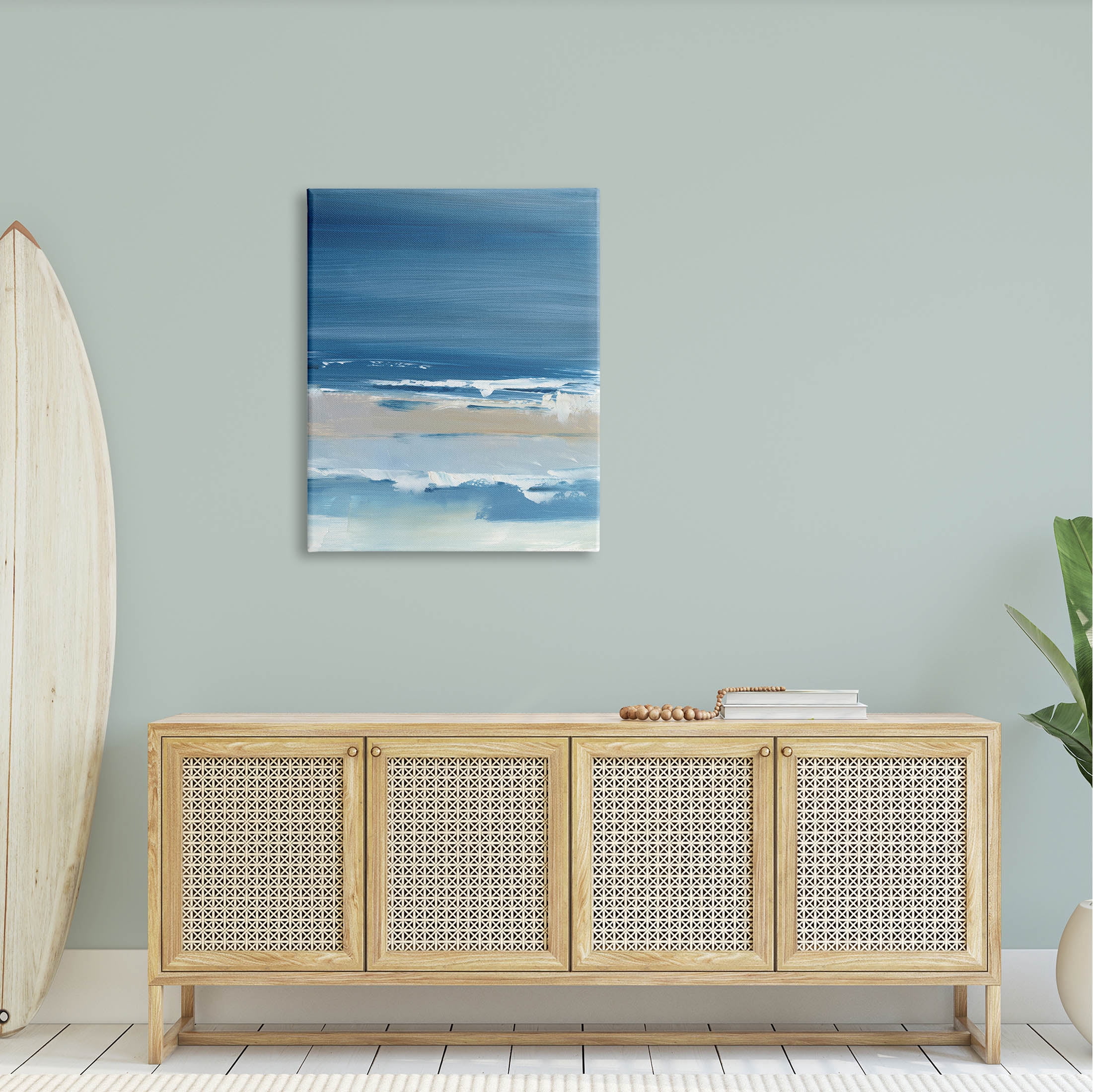 Stupell Industries Crashing Waves Ocean Shoreline Beach Painting Gallery Wrapped Canvas Print Wall Art, Design by Ethan Harper