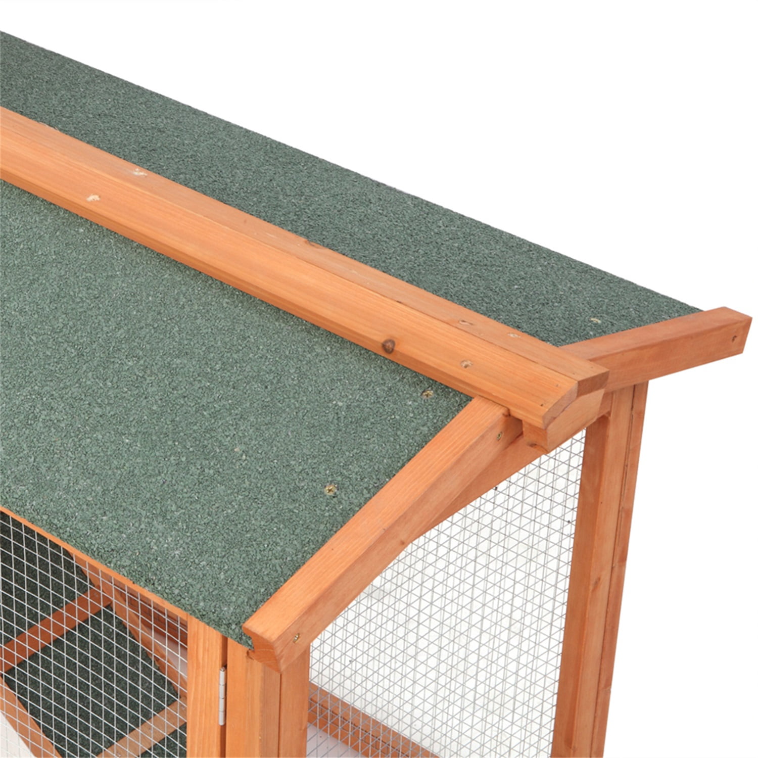 Pefilos 57" Wooden Rabbit Hutch Indoor and Outdoor Pet Bunny Cage, Bunny House a Waterproof Roof Chicken Coop, Orange Pefilos 57" Wooden Rabbit Hutch Indoor and Outdoor Pet Bunny Cage, Bunny House a Waterproof Roof Chicken Coop, Orange