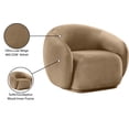 thumbnail image 3 of Meridian Furniture Emery Beige Velvet Chair, 3 of 9
