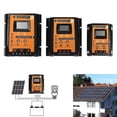 thumbnail image 3 of Controlador de carga solar MPPT PWM de 30 A, regulador de batería de panel solar de 12 V y 24 V, puerto USB dual, pantalla LCD, 3 of 8