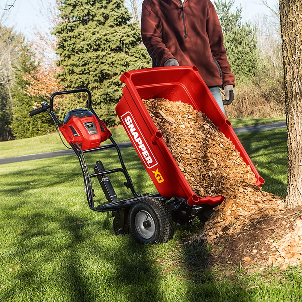 Snapper XD Steel Garden Cart with Self-Propelled Operation and 3.7 Cu Ft Capacity