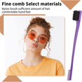 thumbnail image 4 of 3-pack set of smooth brushes, brush for fur care, brush with plastic bristles, comb for fur care, edge brush, comb for fur care, robust comb with rat tail, 4 of 5