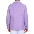 thumbnail image 3 of INSPIRE CHIC Stripes Blazer for Men's Single Breasted Sport Coat Business Striped Suit Jacket 2XL Purple White, 3 of 5