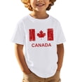 thumbnail image 1 of T-shirt Graphique Canadien pour Garçons Fête du Canada Drapeau Feuille d'Érable Imprimée Col Rond Manches Courtes Blouse Garçons Fête du Canada Décontracté Patriotic 1st July Mode Urbaine Filles Fierté du Canada Haut Graphique Décontracté, 1 of 6