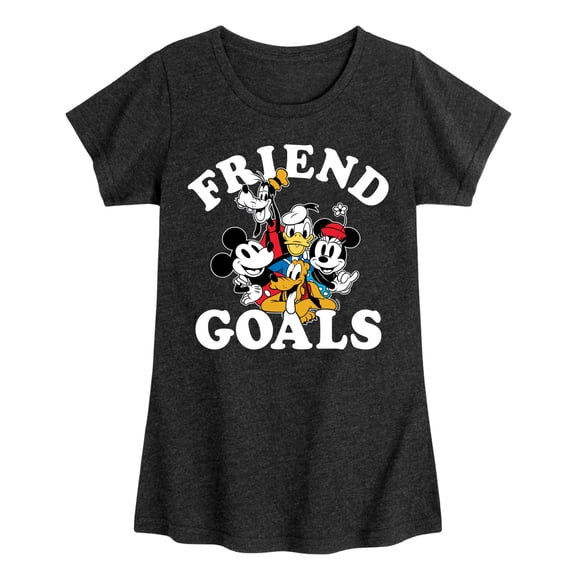 Mickey & Friends - Mickey And Friends Friend Goals - Toddler And Youth Girls Short Sleeve Graphic T-Shirt