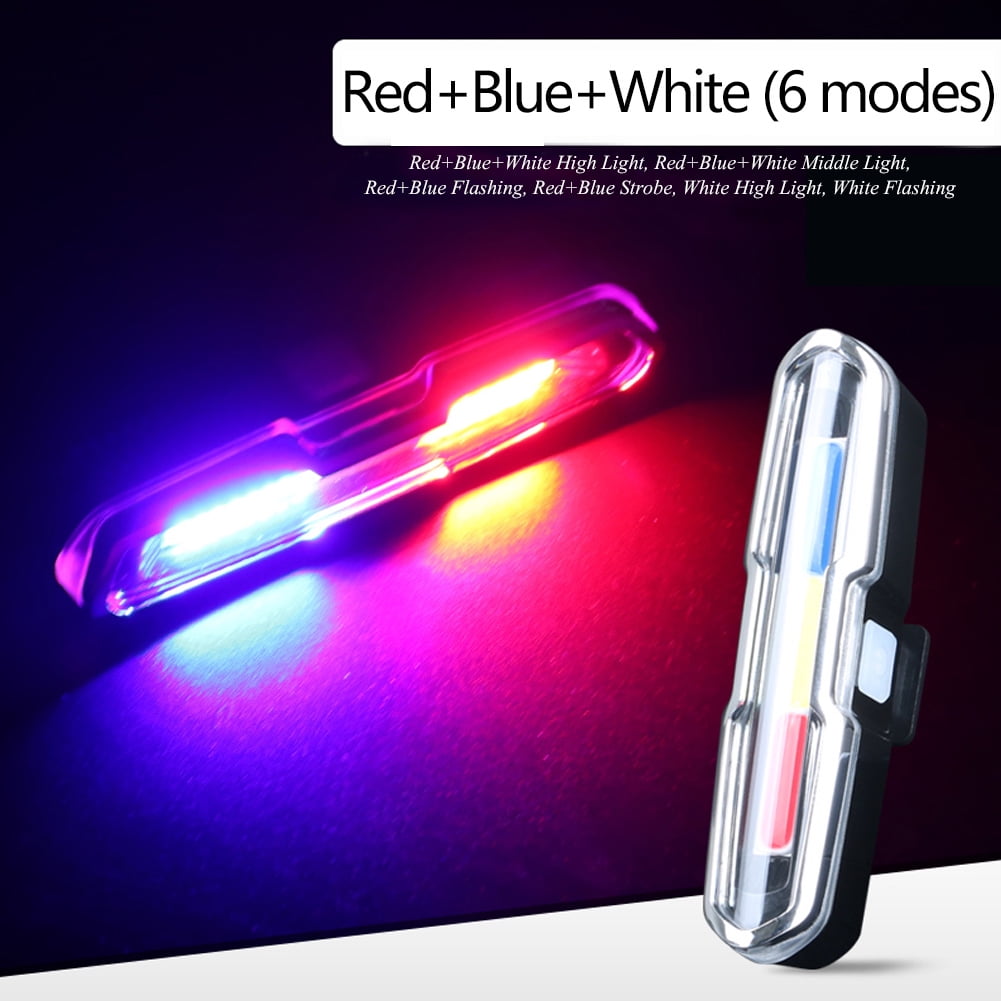 blue red flashing bike lights