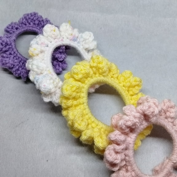 4 Pack Crochet Color Block Scrunchies in Combo #13 - Hair Accessories by Nylo and Co.