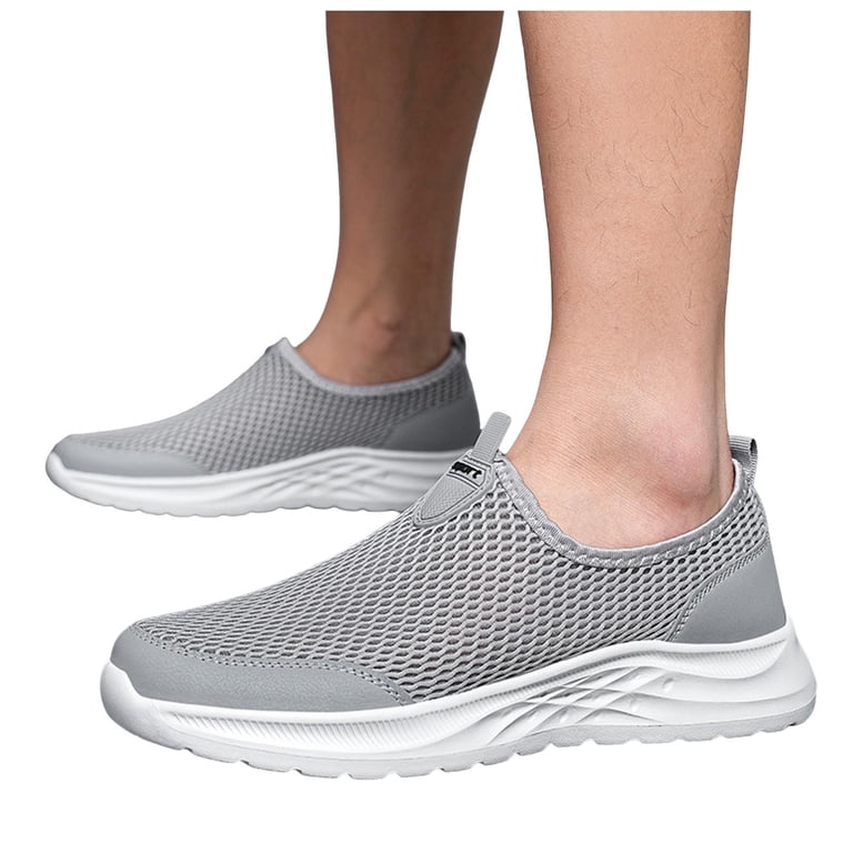 Men\'s Slip on Loafers Walking Blade Sneakers Mesh Trail Running Casual Athletic UAYOTSE Mens Slip on Loafers Walking Tennis Shoes Laceless  main image 4