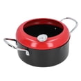 thumbnail image 3 of Deep Fryer Pot, Double Handles Iron Janpanese Style Tempura Frying Pot with , Lid And Oil Drip Drainer Rack Multifunctional Cooking Pot for French Fries Chicken Wings, 3 of 7