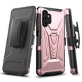 thumbnail image 3 of Galaxy Wireless for Samsung Galaxy A13 5G Case with Tempered Glass Screen Protector Hybrid Cover with Kickstand Phone Belt Clip Holster - Rose Gold, 3 of 8