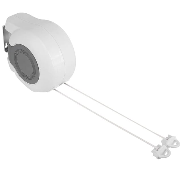Tendedero retráctil 20,3 x 16,3 x 10 cm Tendedero de Ducha de Cuerda Ajustable Resistente Para Jardines y Balcones Más Pequeños