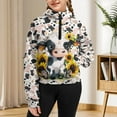 thumbnail image 7 of Chaqlin Zipper Sweatshirt for Girl with Pocket Quarter Zip Up Sweatshirts Trendy Comfy Casual Top for Daily Use Travel Size 5-6, 7 of 7