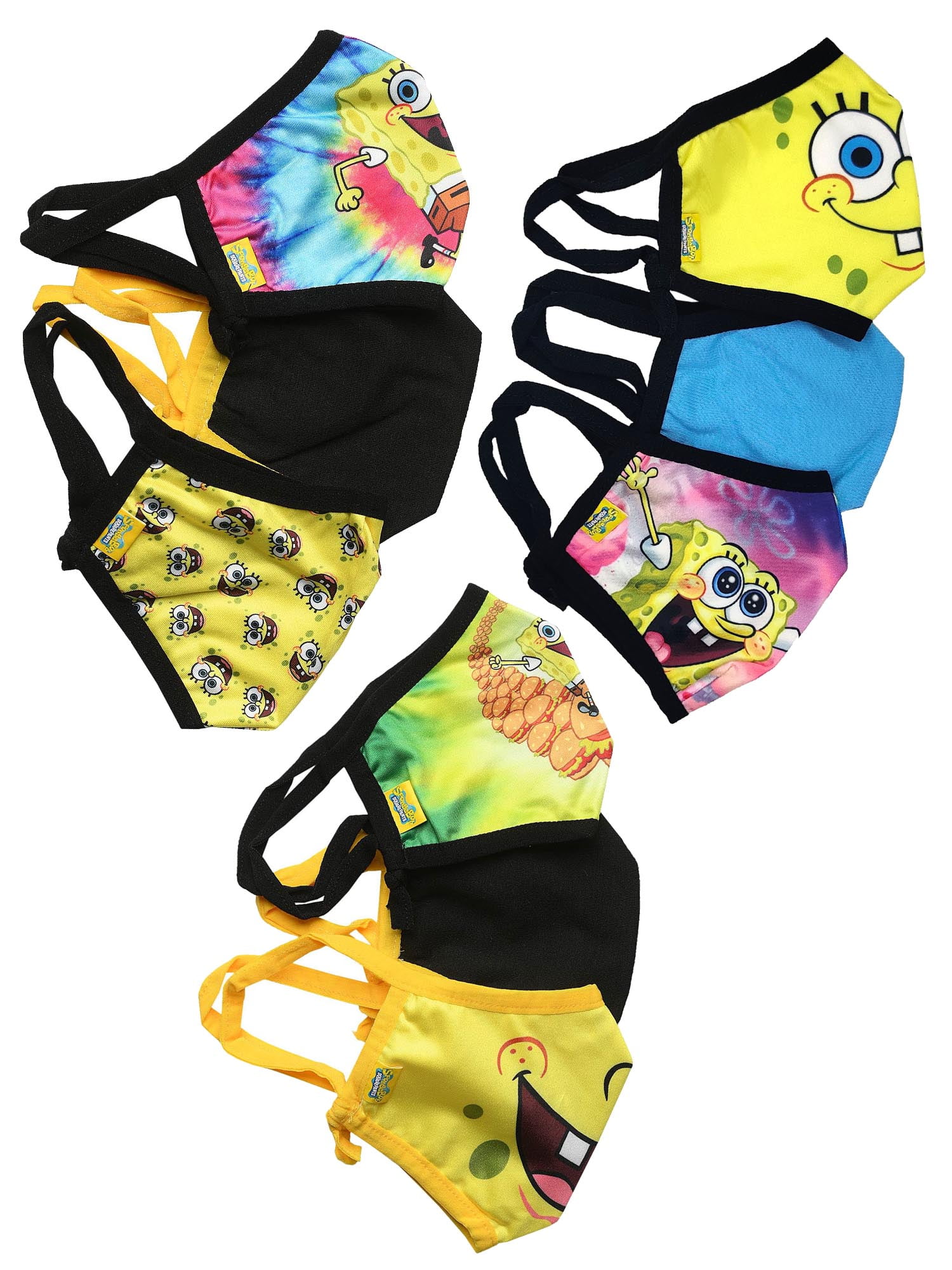 Kids Face Masks Spongebob Squarepants 9 Pack Reusable Patrick Krabby Patty