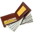 thumbnail image 4 of Men's Wallet Faux Leather Credit Card Holder Clutch Wallet with ID Window Zipper, 4 of 10