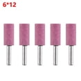 thumbnail image 1 of 5 Pcs Cylindre de Pierre Monté Abrasif Tige 6mm pour Outil Rotatif Roue de Meulage 6X12, 1 of 7