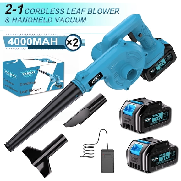 21V Turbo Jet Cordless Leaf Blower, Lightweight Ergonomic Tool for Yard & Lawn Maintenance
