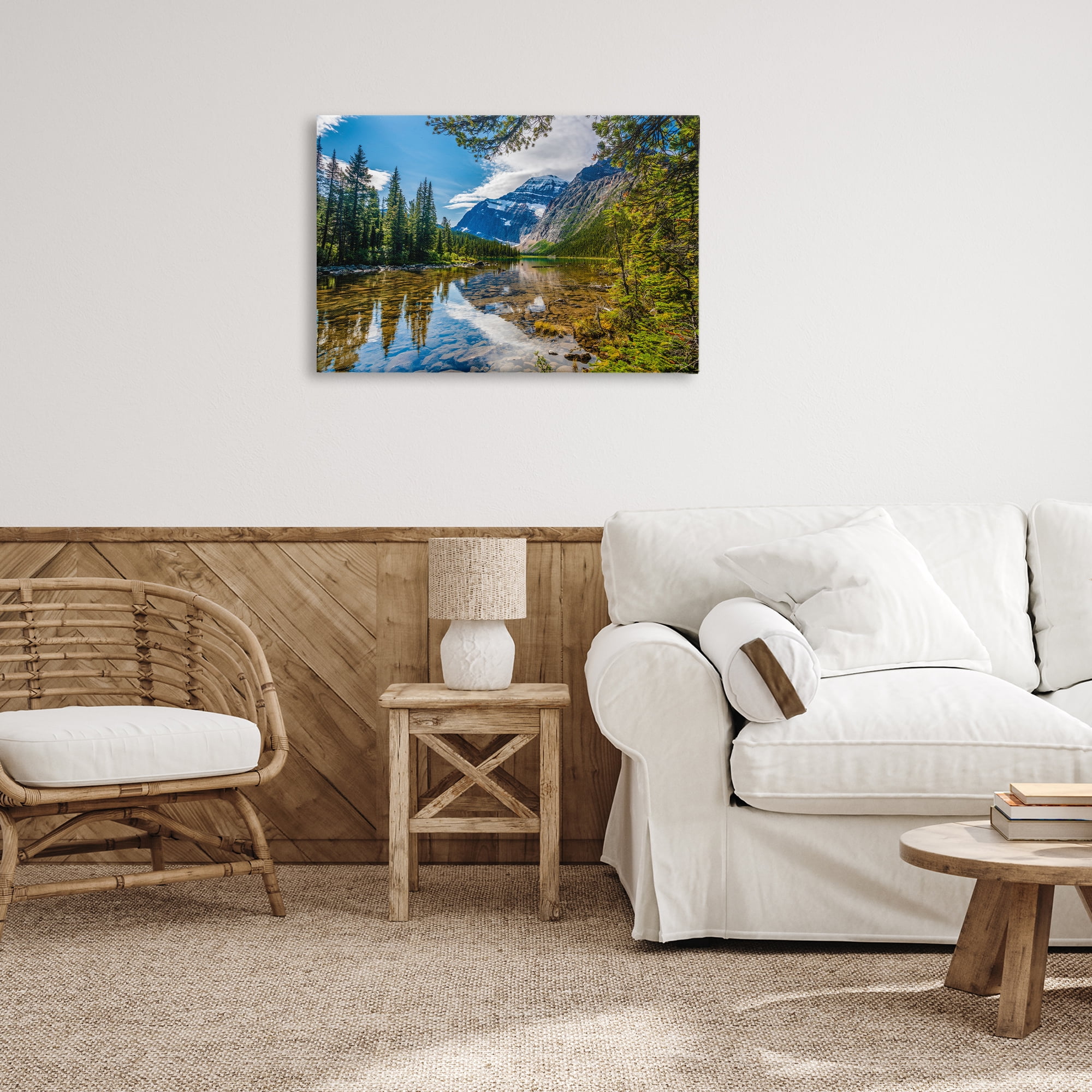 Stupell Industries Mountain Valley's Stream Landscape & Nature Photography Wrapped Canvas Art Print Wall Art, 30 x 20