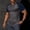 New-Dark Gray, variant on Summer Men's Short-Sleeve T-Shirt Stylish Two-Tone Ribbed V-Neck Top Casual Comfortable Breathable Stretch Sports T-Shirts