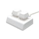 thumbnail image 1 of Teclado USB para juegos de 2 teclas con eje marrón retroiluminado, intercambiable en caliente, para audio Blanco, 1 of 9