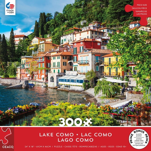 Rompecabezas Ceaco Scenic Photography Lake Como 300 piezas