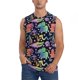 thumbnail image 1 of Fotbe Colorful Animals Men's Camiseta sin Mangas Estampada para Hombres, Playera Casual para Gimnasio, Entrenamiento, Playa-X-Large, 1 of 7