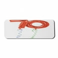 thumbnail image 1 of 70th Birthday Computer Mouse Pad, 70 Birthday Crazy Party with Flying Balloons Happy Print, Rectangle Non-Slip Rubber Mousepad Large, 31" x 12" Gaming Size, Orange Green Blue, by Ambesonne, 1 of 2