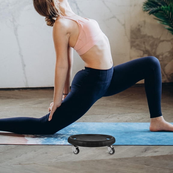 SEWCHICS Black Workout Sliders Disc Set for Core Strength Training and Abdominal Exercise Fitness