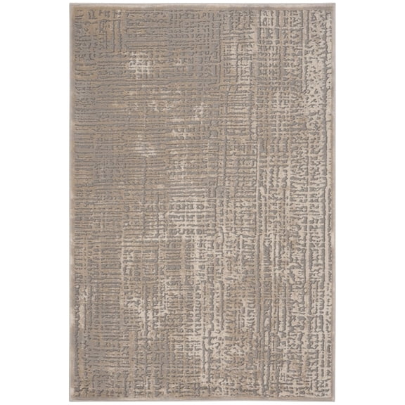 SAFAVIEH Meadow Valery Abstract Area Rug, Ivory/Grey, 5'3" x 7'6"