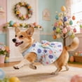 thumbnail image 5 of PEONAVET Easter Dog Dress, Cute Easter Egg Bunny Printed Pet Clothes for Dogs Cats, Spring Pet Costome for Easter Party Decorations, 5 of 6
