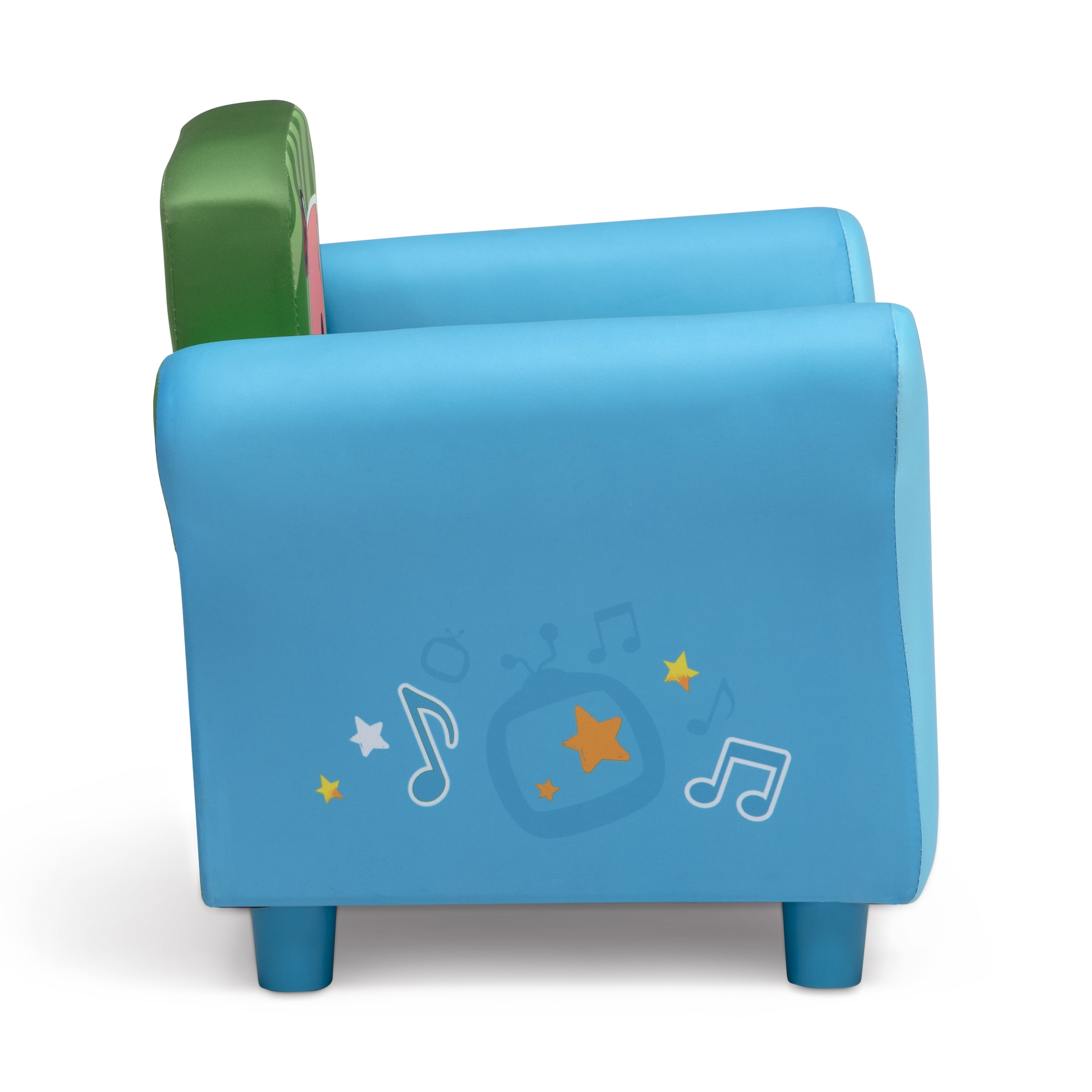 CoComelon Upholstered Chair by Delta Children, Blue/Green