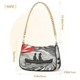 thumbnail image 3 of FORMRS Womens Shoulder Bag with Chain Strap Clutch Purse Cute Tote Handbag, Black Illusionary Boat, 3 of 7