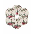 thumbnail image 7 of 13 Inch Round Placemats Set of 6, Christmas Non Slip Heat Insulation PP Table Mats, Xmas Snowman Truck Snowflake Tree Balls Rustic Washable Place Mats for Kitchen Dining Party Table Decor, 7 of 7