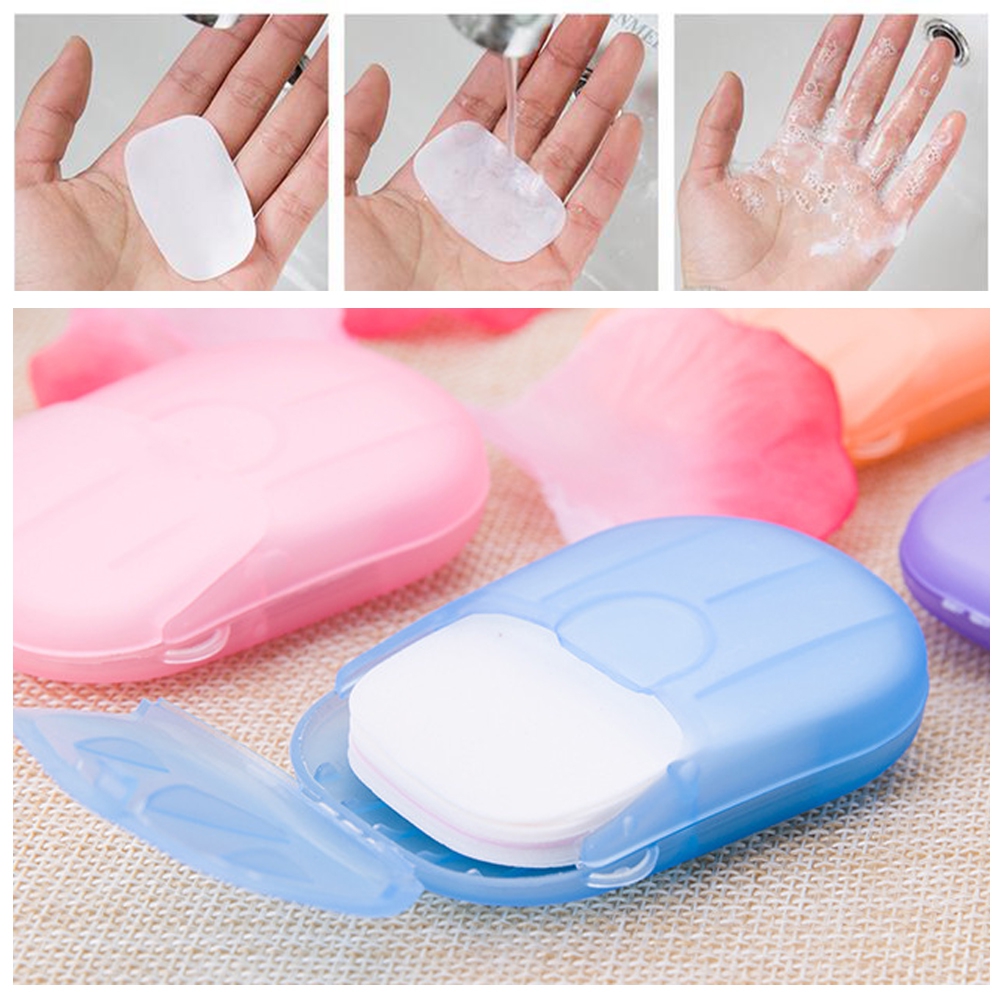 Disposable Outdoor Mini Hand Washing Shower Paper Soap Scented Cleaning