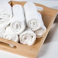 thumbnail image 6 of GOLD TEXTILES 60 Pack Economy White Washcloths Set (12x12 inches) - Cotton Blend  Grade Cleaning Rags, Quick Drying & Soft Face Cloths, Fingertip Towels for Bathroom, Spa, Gym, and Kitchen, 6 of 13