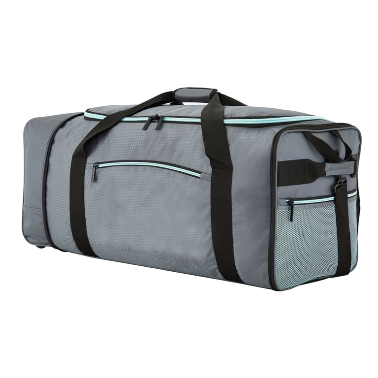 Protege 32-Inch Compactible Rolling Duffel Bag, Gray photo 1