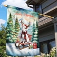 thumbnail image 3 of Merry Christmas Santa Reindeer Antlers Bull Terrier Sleigh Xmas Winter Holiday House Flag 28x40in Double Sided Bully Dog Lovers Gifts Idea Outdoor Decor - 00023, 3 of 5