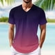 thumbnail image 2 of Summer Men's Popular T-shirt Printed V-neck Short Sleeved T-shirtS, 2 of 5