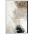 thumbnail image 2 of PixonSign Framed Canvas Wall Art Faded Textured Brown & White Color Blocks Abstract Print Minimalism Contemporary Nordic Decoration for Living Room, Bedroom, Office - 24"x36" White, 2 of 5