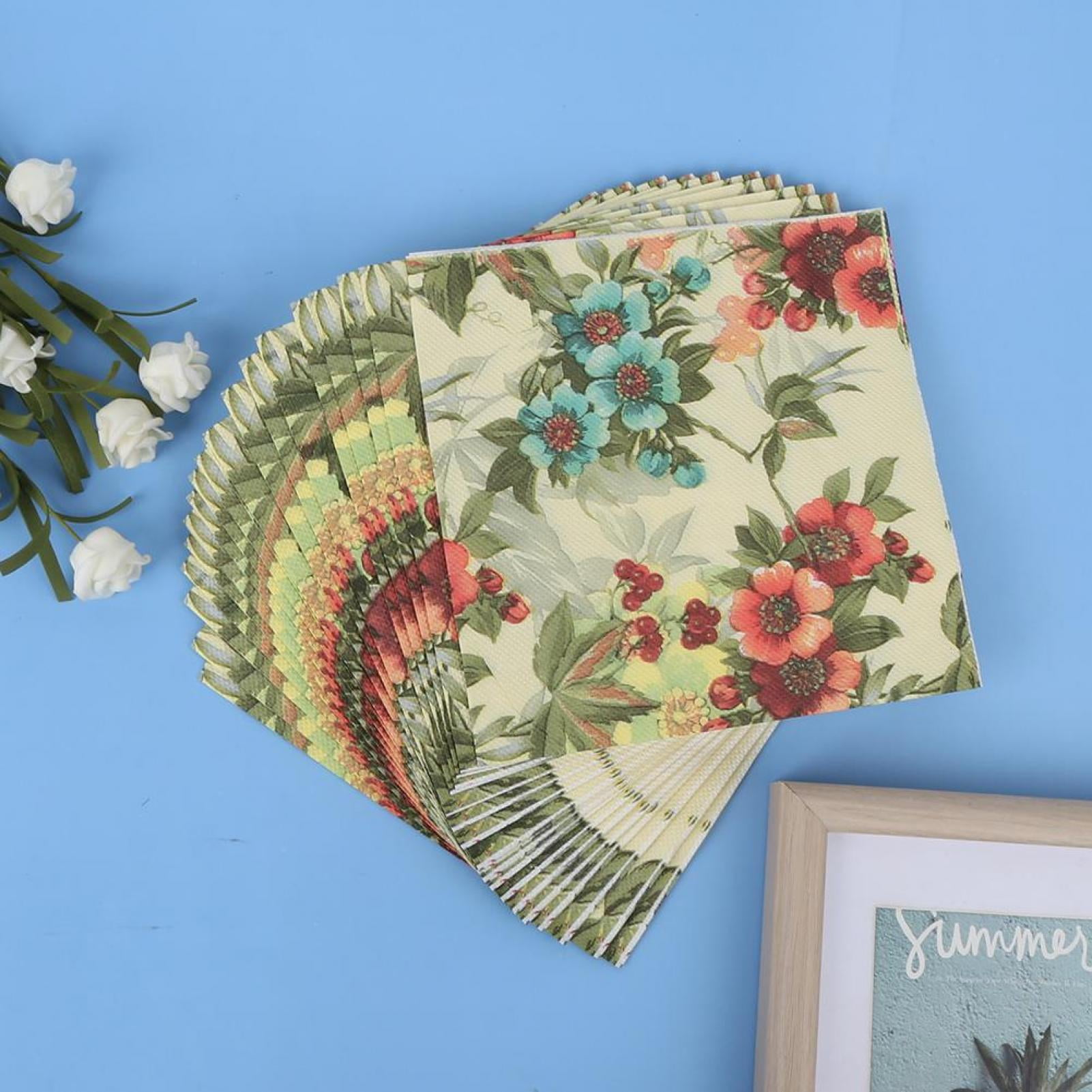 LYUMO 20PCs Napkin Paper Towel Crafts Handicrafts Paper Cutting Decor