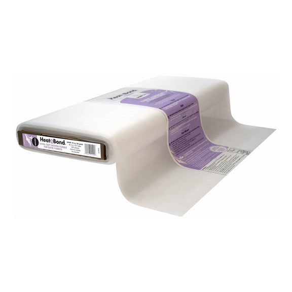 HeatnBond Fusible Ultra Soft Woven 19" Batik Fabric Interfacing, White, 25 yd, By the Bolt