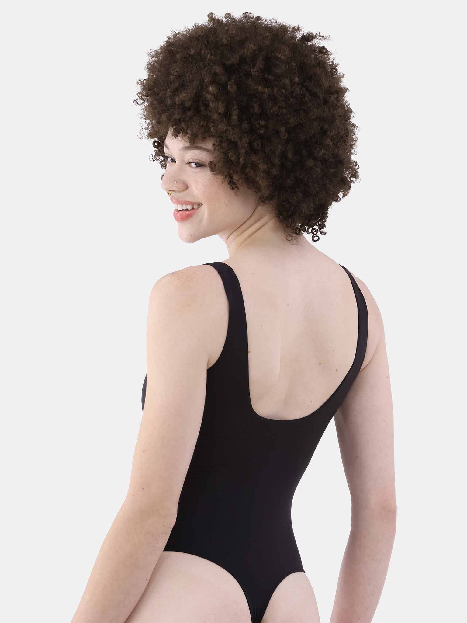 No Boundaries Women's Scoop Neck Tank Top Bodysuit, Women’s Sizes XS-3XL