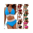 thumbnail image 2 of Aellinatey Fashionable Push Up Bathing Suit for Women High Waist Deep V Neck Swimsuit, 2 of 14