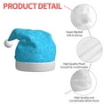 thumbnail image 4 of Fotbe Sky Blue Glitter for Christmas Hat, Santa Hat Xmas Holiday Hat Comfort Christmas New Year Festive Party Supplies for Men Women, 4 of 6